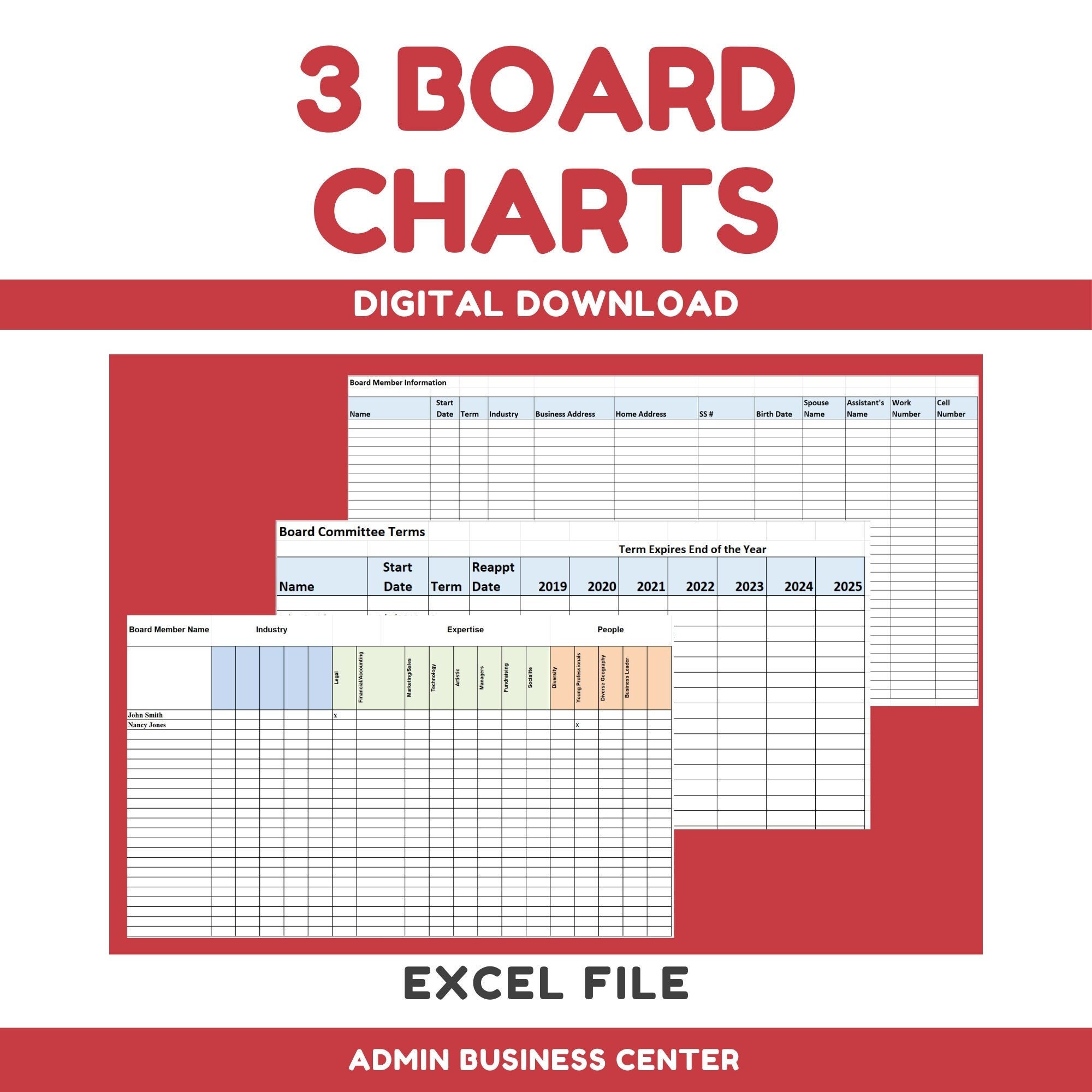 Board Of Directors Contact List Template