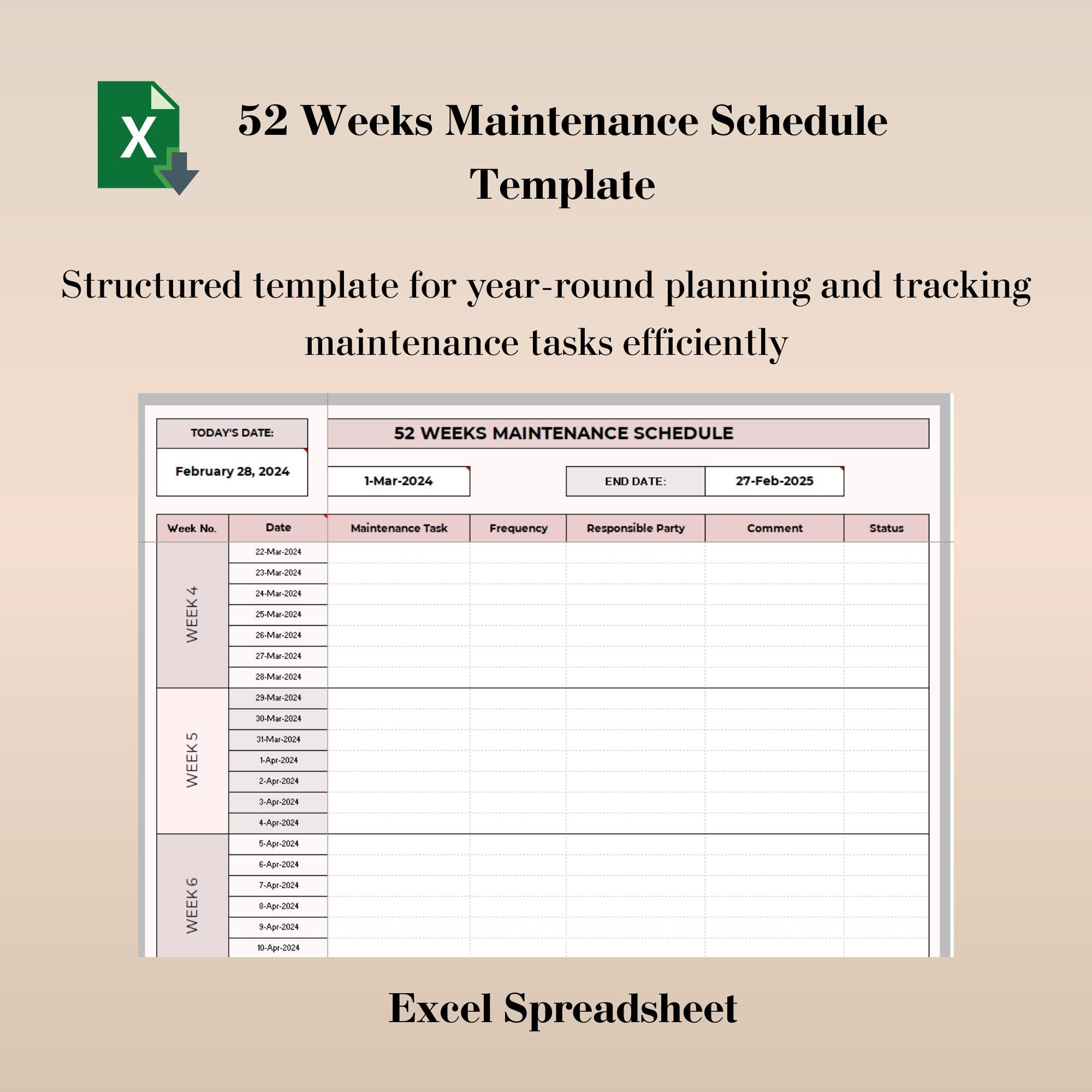 Maintenance To Do List Template