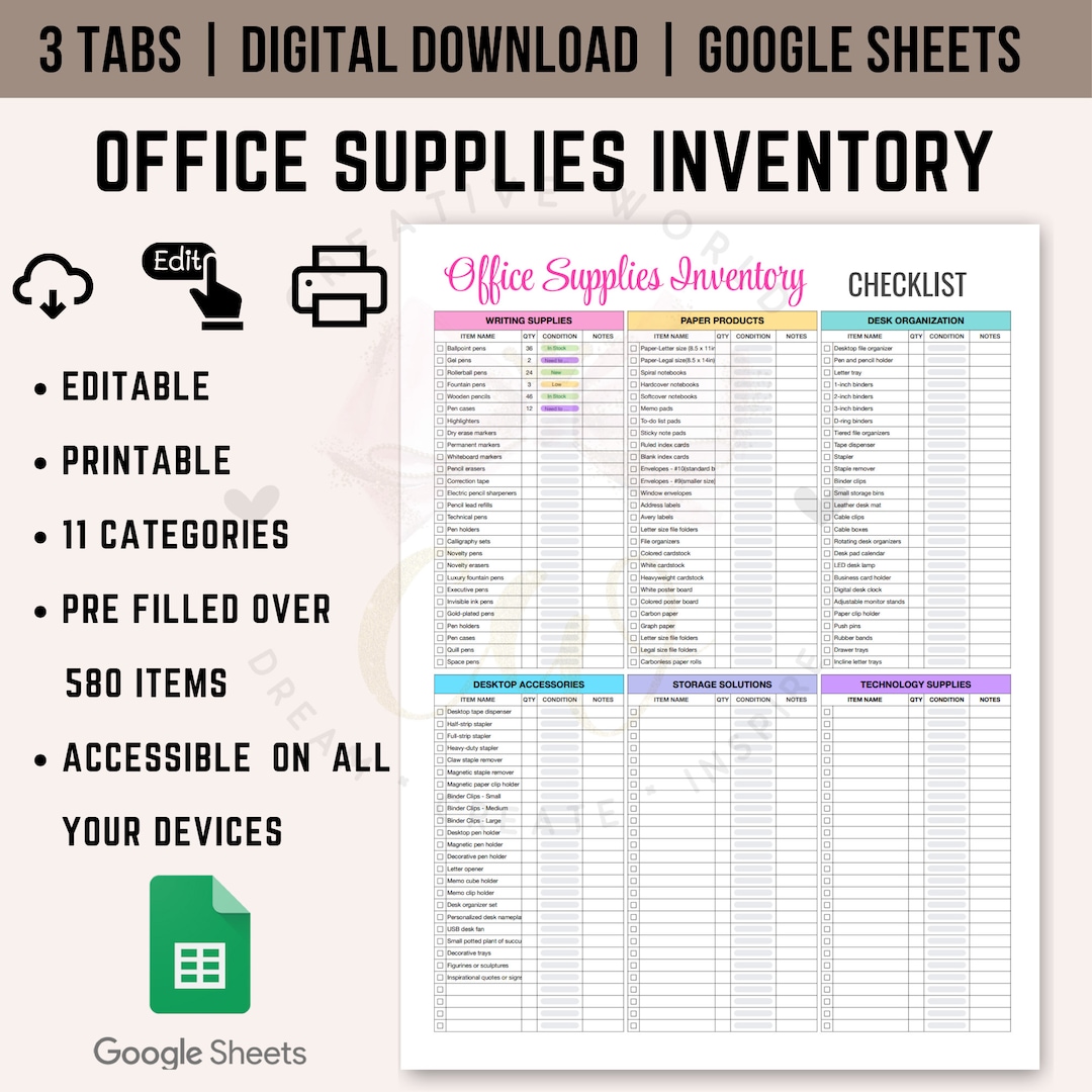 Office Supply Shopping List Template office-supply-shopping-list-template